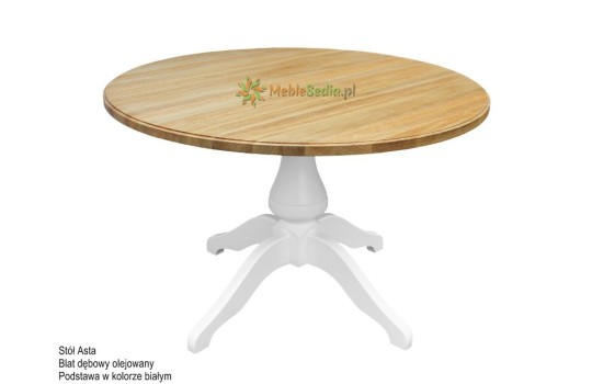 Stół drewniany na jednej nodze Asta