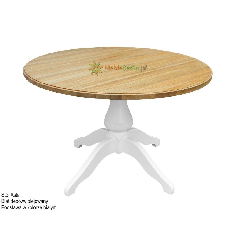 Stół drewniany na jednej nodze Asta
