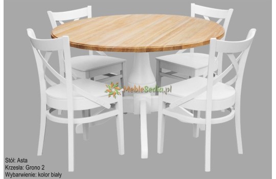 Stół okrągły z dębowym blatem 