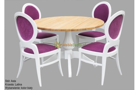 Stół na jednej nodze z dębowym blatem Asta 