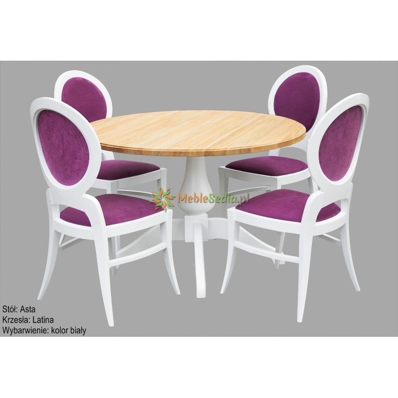 Stół na jednej nodze z dębowym blatem Asta 