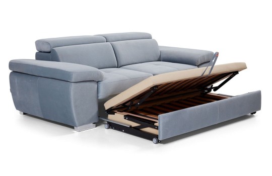 szara sofa rozkładana 