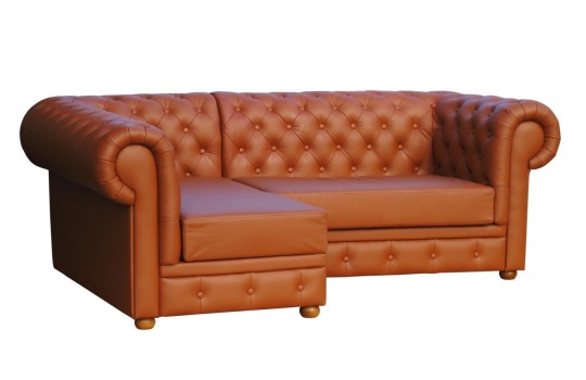Narożnik chesterfield w skórze Manila na wymiar