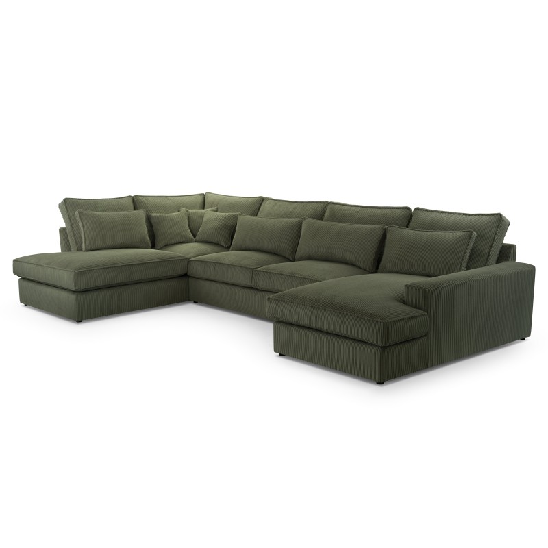 ciemnozielona sofa 