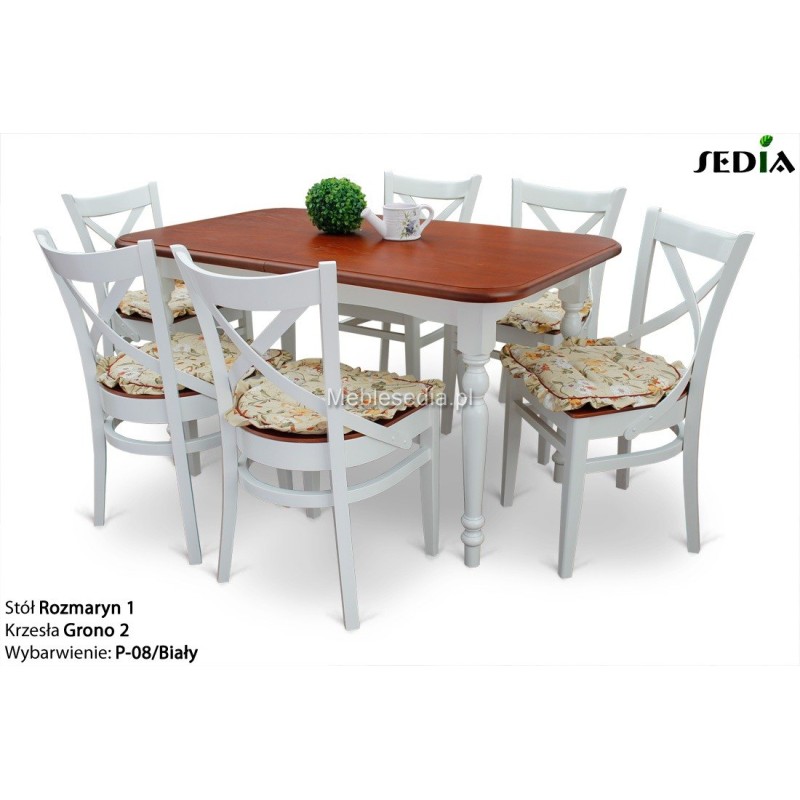 Stół i 6 krzeseł w klasycznym stylu 