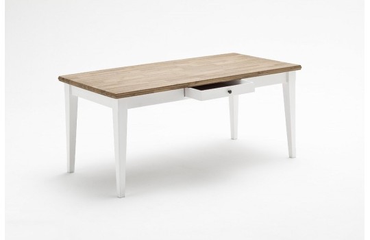 Stół z dębowym blatem i szufladami Porto