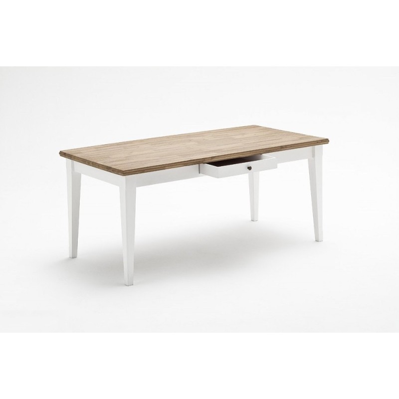 Stół z dębowym blatem i szufladami Porto