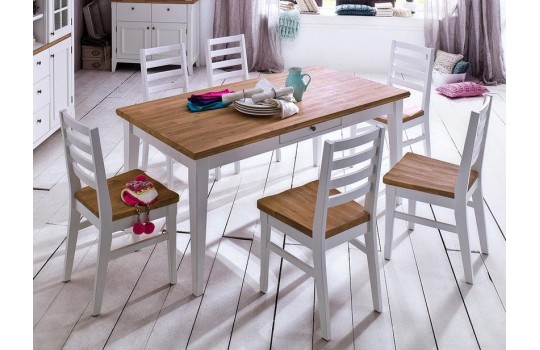 Dębowy stół z szufladami Porto 