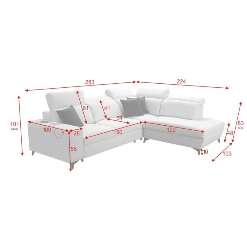 nowoczesny narożnik Niobe 