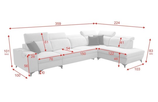 sofa do nowoczesnego wnętrza 