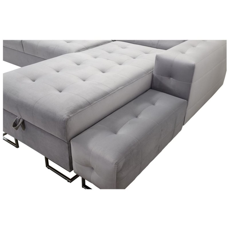 sofa z dostawianą pufą 