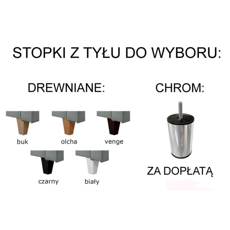 sofa z drewnianymi nóżkami vertizo 