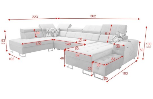 nowowczesna kanapa do dużego salonu 