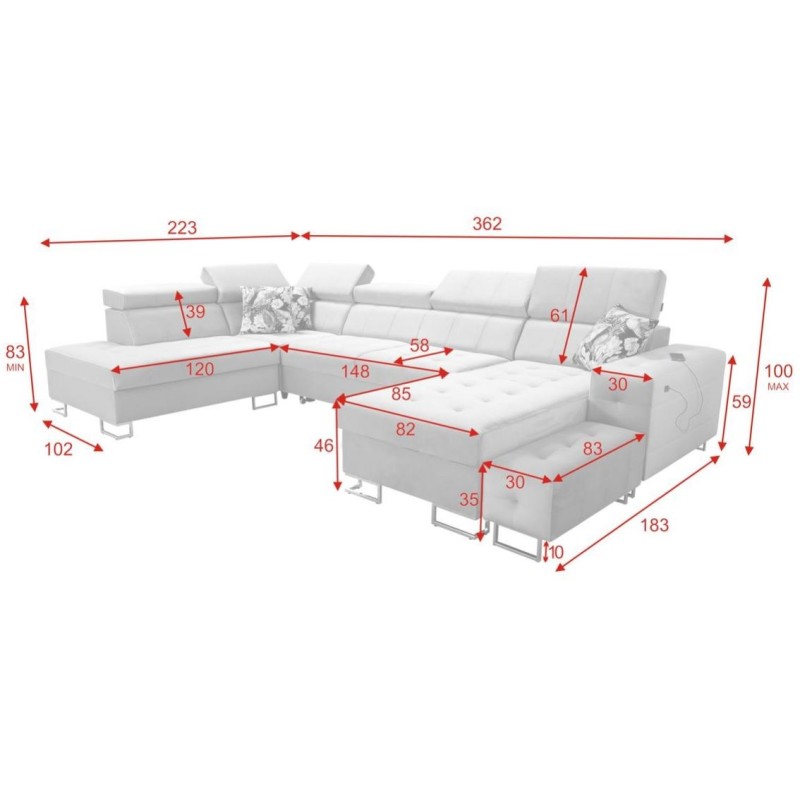nowowczesna kanapa do dużego salonu 