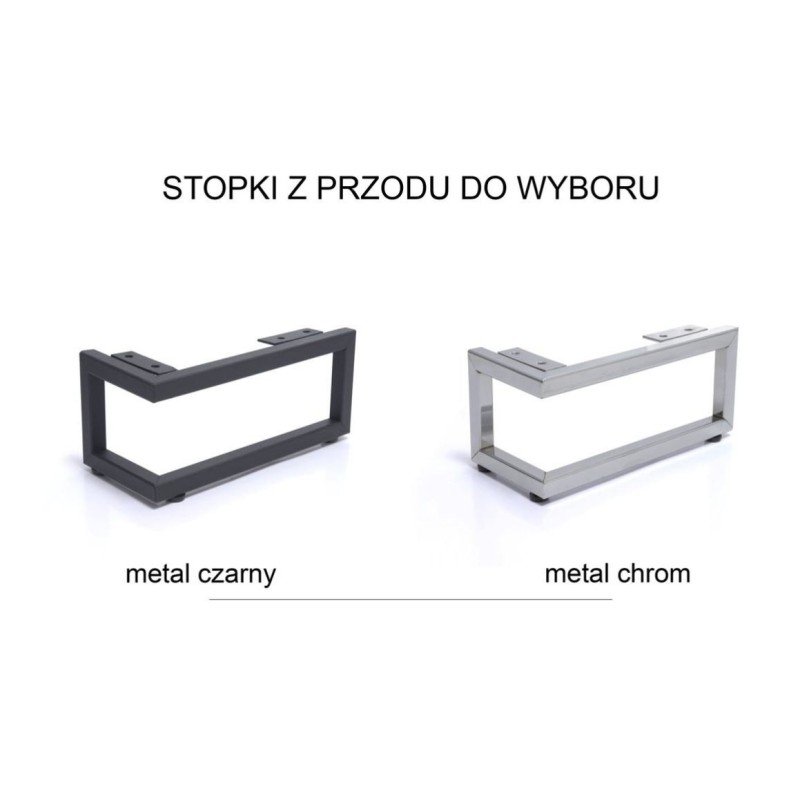 narożnik na metalowych nogach 