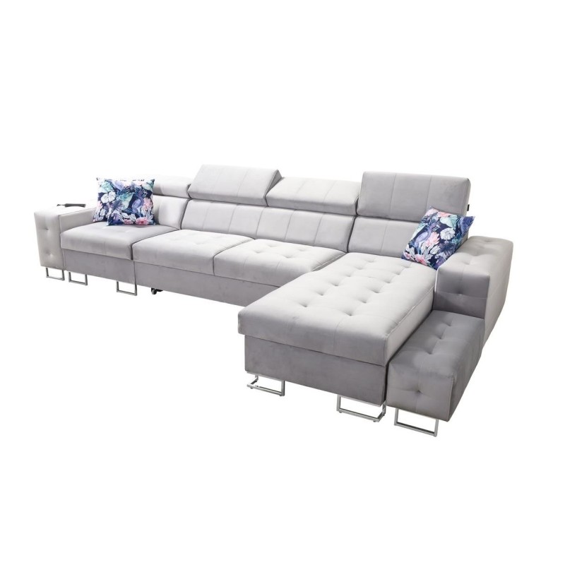 narożnik na metalowych nogach 