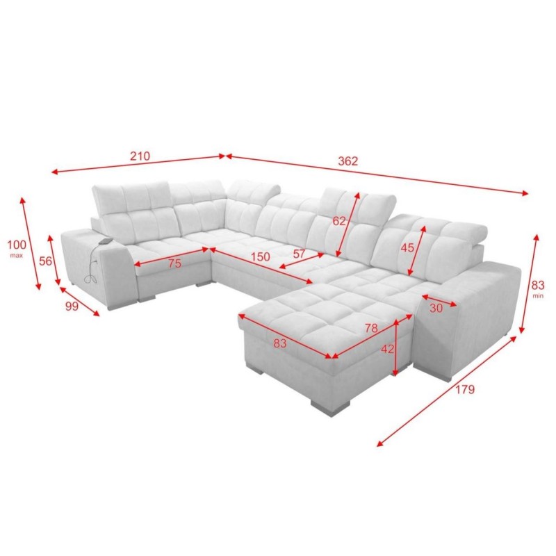narożnik nevada w kształcie litery U 