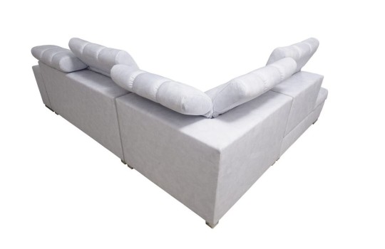 narożnik w jasnoszarym materiale 