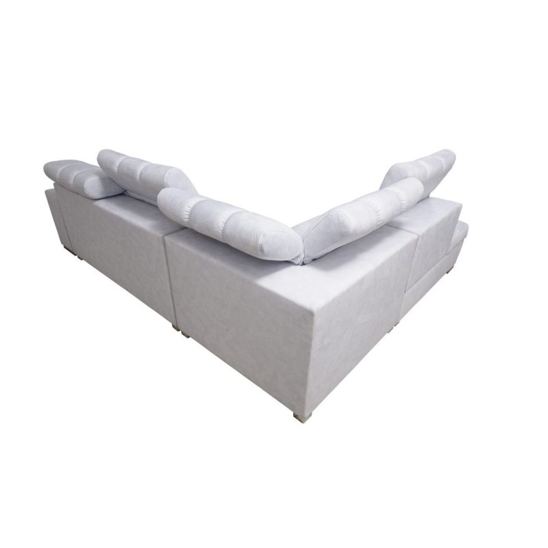 narożnik w jasnoszarym materiale 