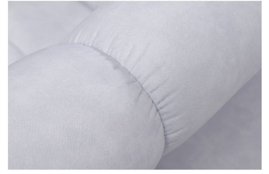 narożnik w szarym welurze 