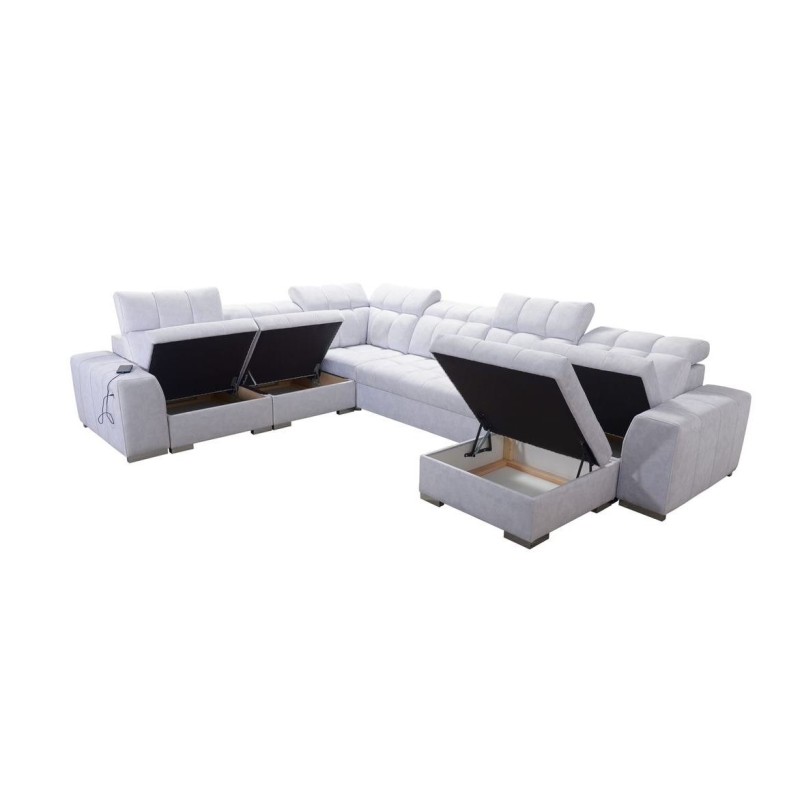 narożnik ze schowkami na pościel