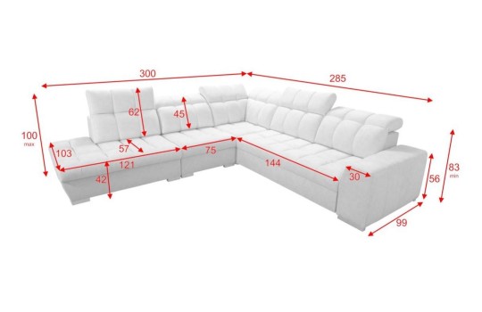 przestronny narożnik nevada 