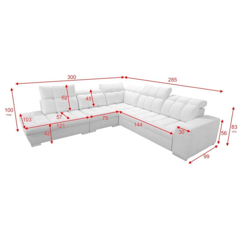 przestronny narożnik nevada 