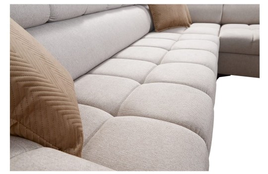 narożnik z pikowanym siedziskiem 