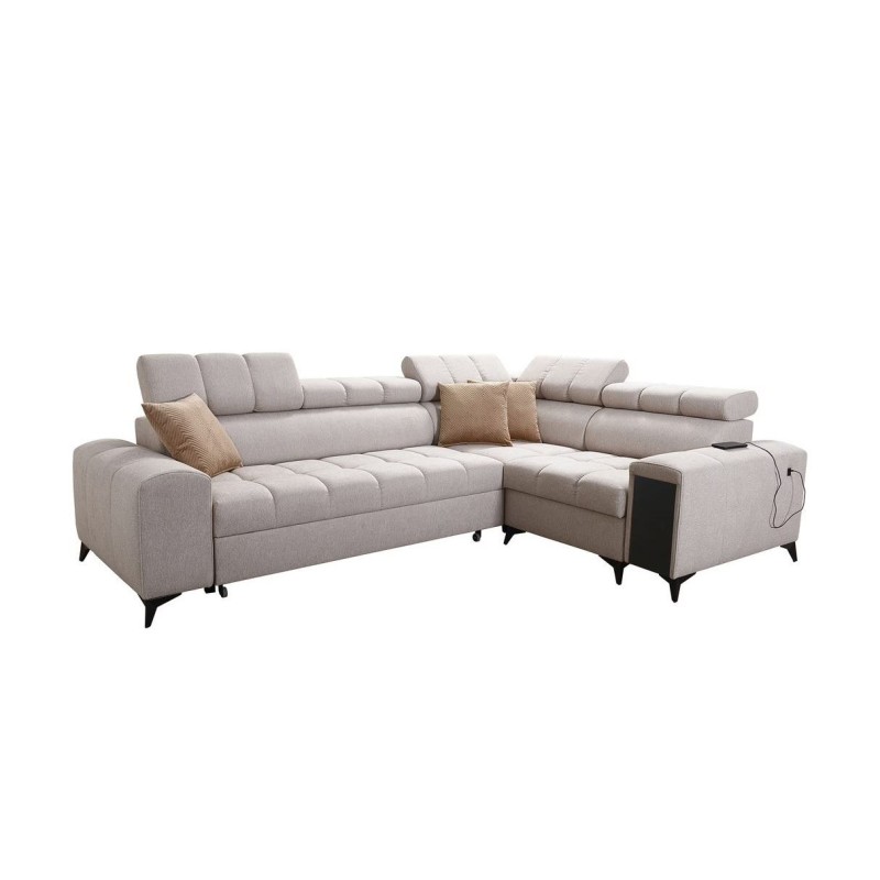 sofa na wysokich czarnych nogach 