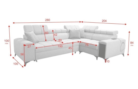 niewielki narożnik do salonu 