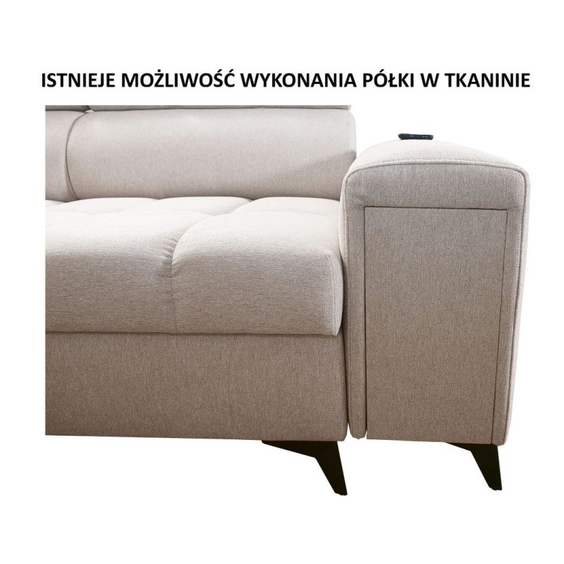 sofa ze schowanym barkiem 