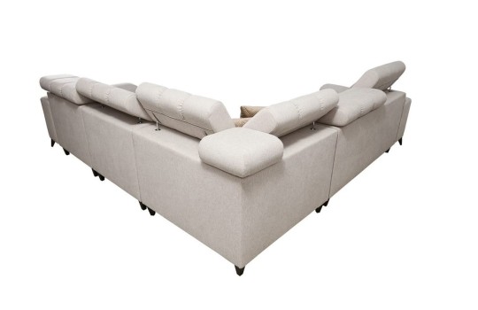 sofa z tapicerowanymi plecami 