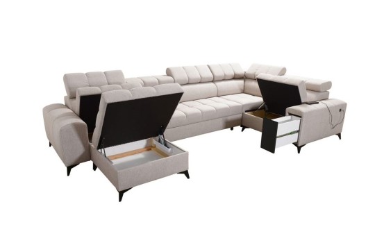 sofa magni z pojemnikami na pościel 