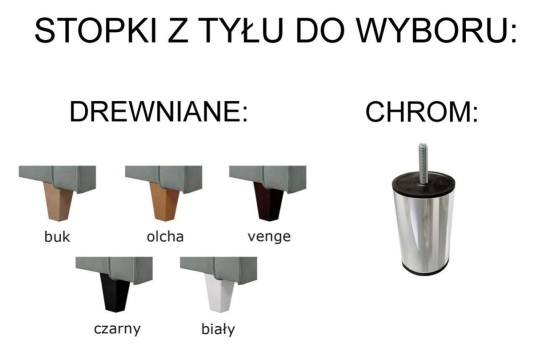 kanapa z wysokimi nóżkami 