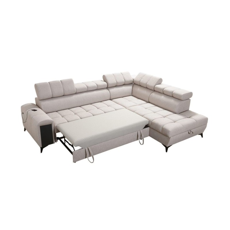 beżowy narożnik do eleganckiego salonu 