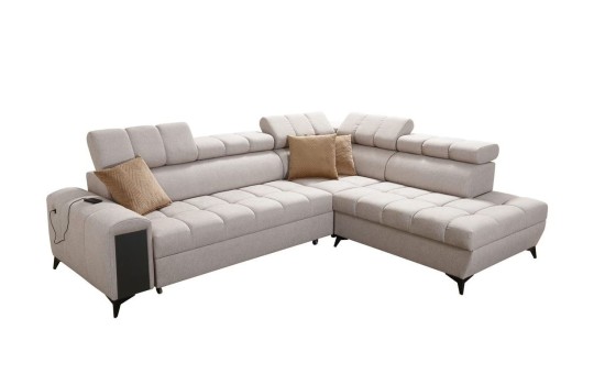 sofa z drewnianym barkiem 