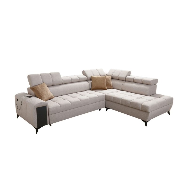 sofa z drewnianym barkiem 