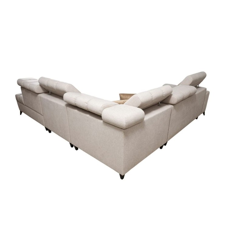 sofa w beżowym materiale sofa w beżowym materiale
