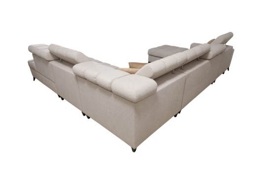 narożnik w beżowym materiale narożnik w beżowym materiale