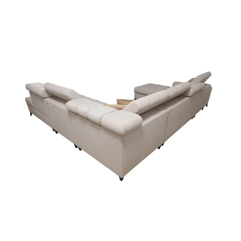 narożnik w beżowym materiale narożnik w beżowym materiale