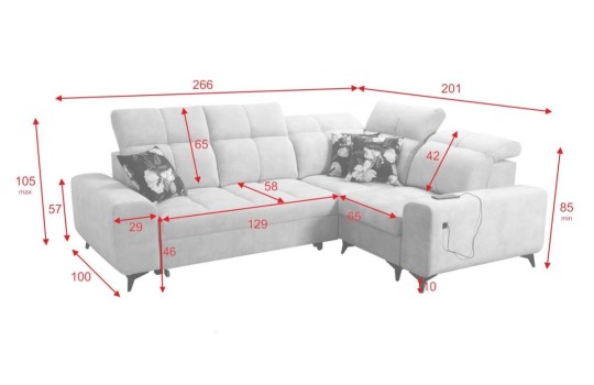 niewielki narożnik do mieszkania 