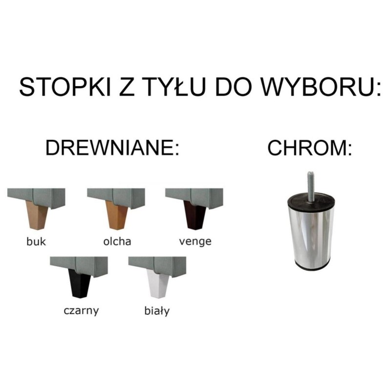 drewniane nóżki w różnych kolorach 