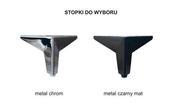 kanapa na metalowych nogach 