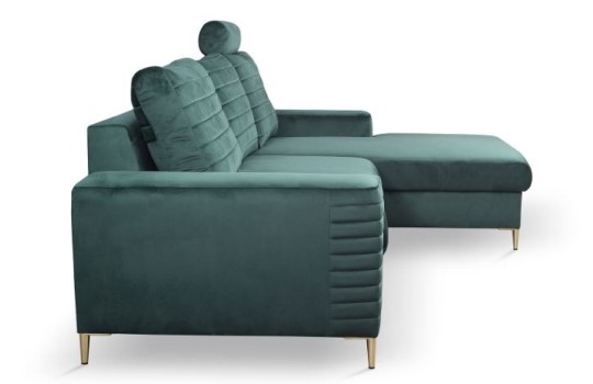 narożnik na złotych nogach Fresto 