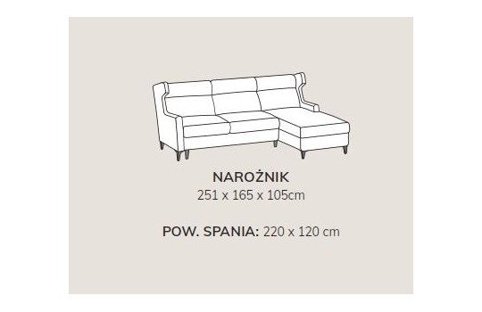 narożnik z funkcją spania 