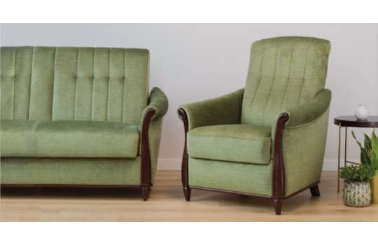 klasyczny zestaw wersalki z fotelem 