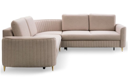 narożnik w różowej tkaninie 