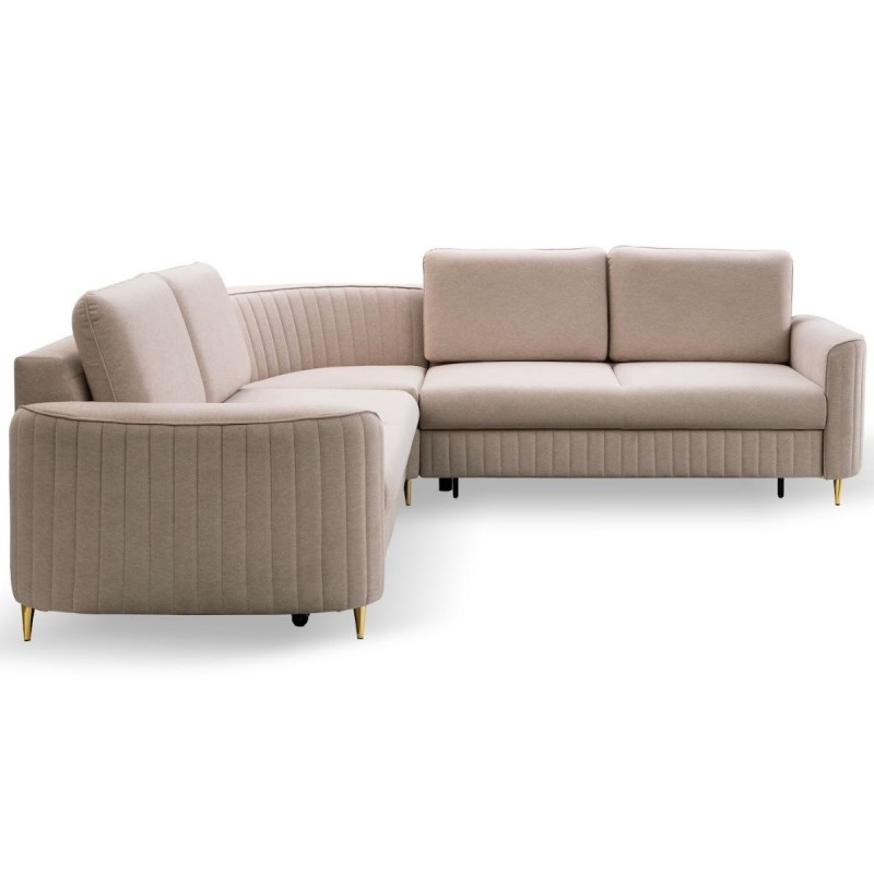 narożnik w różowej tkaninie 