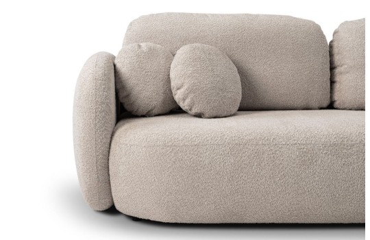 kanapa w tkaninie typu baranek 