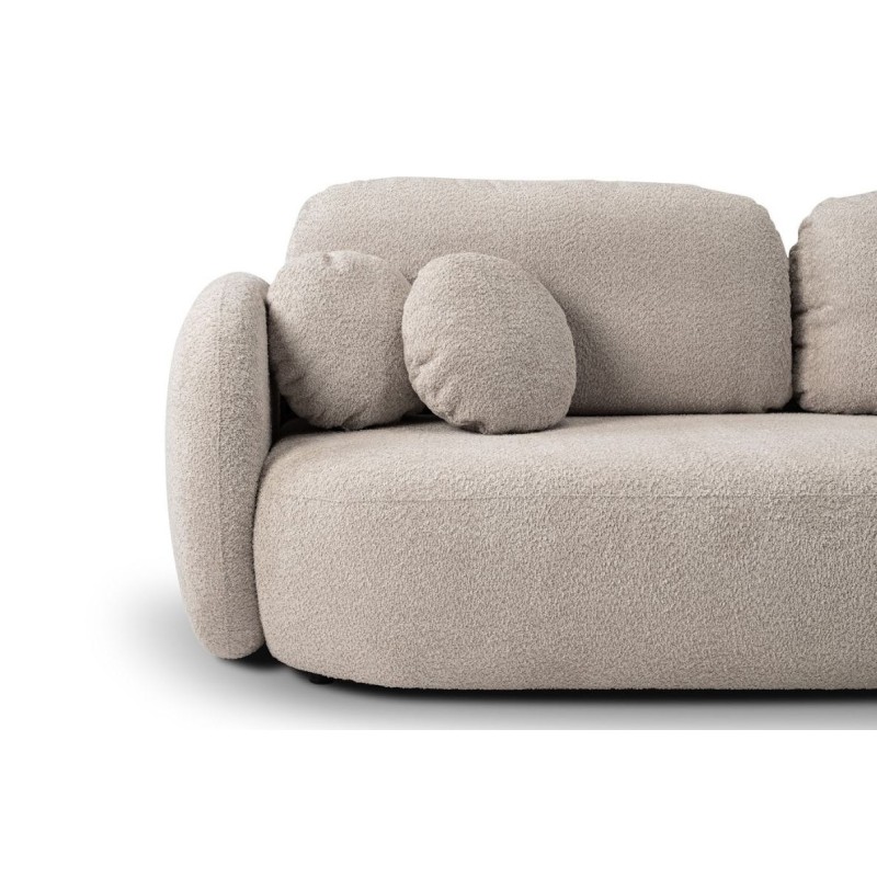 kanapa w tkaninie typu baranek 